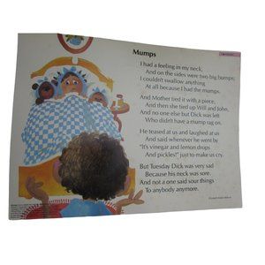 Mumps School Poster Elizabeth Madox Roberts 30264 Poetry VNTG